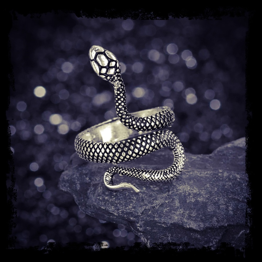 🆕 Handmade Sterling Silver Boho Spirit Snake Ring - Picture 6 of 8
